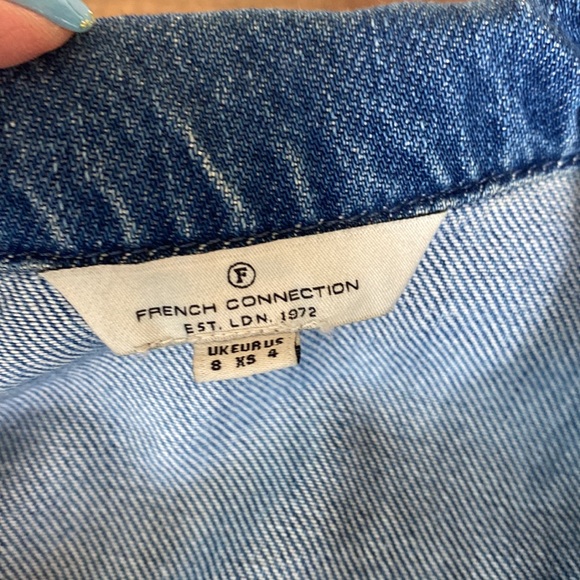 French Connection Blue Soft Lace Side - Picture 2 of 9